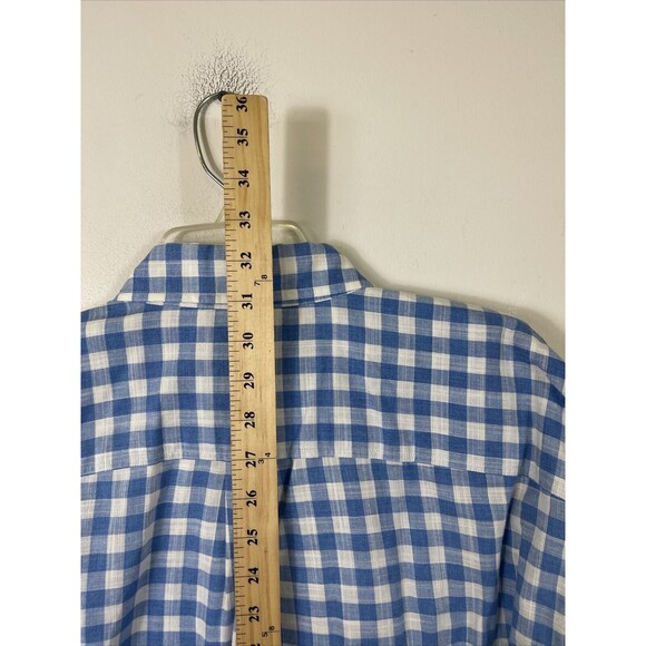 Johnnie O Hanging Out Shirt Men’s  Long Sleeve Button Up Blue Gingham  XL - Picture 5 of 7
